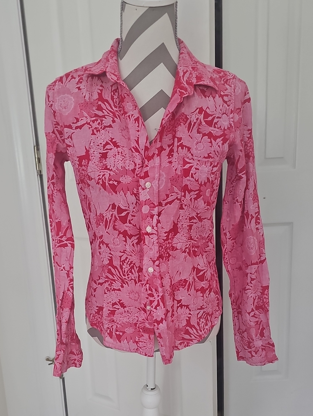 Frank & Eileen Pink Floral Button-Down Shirt